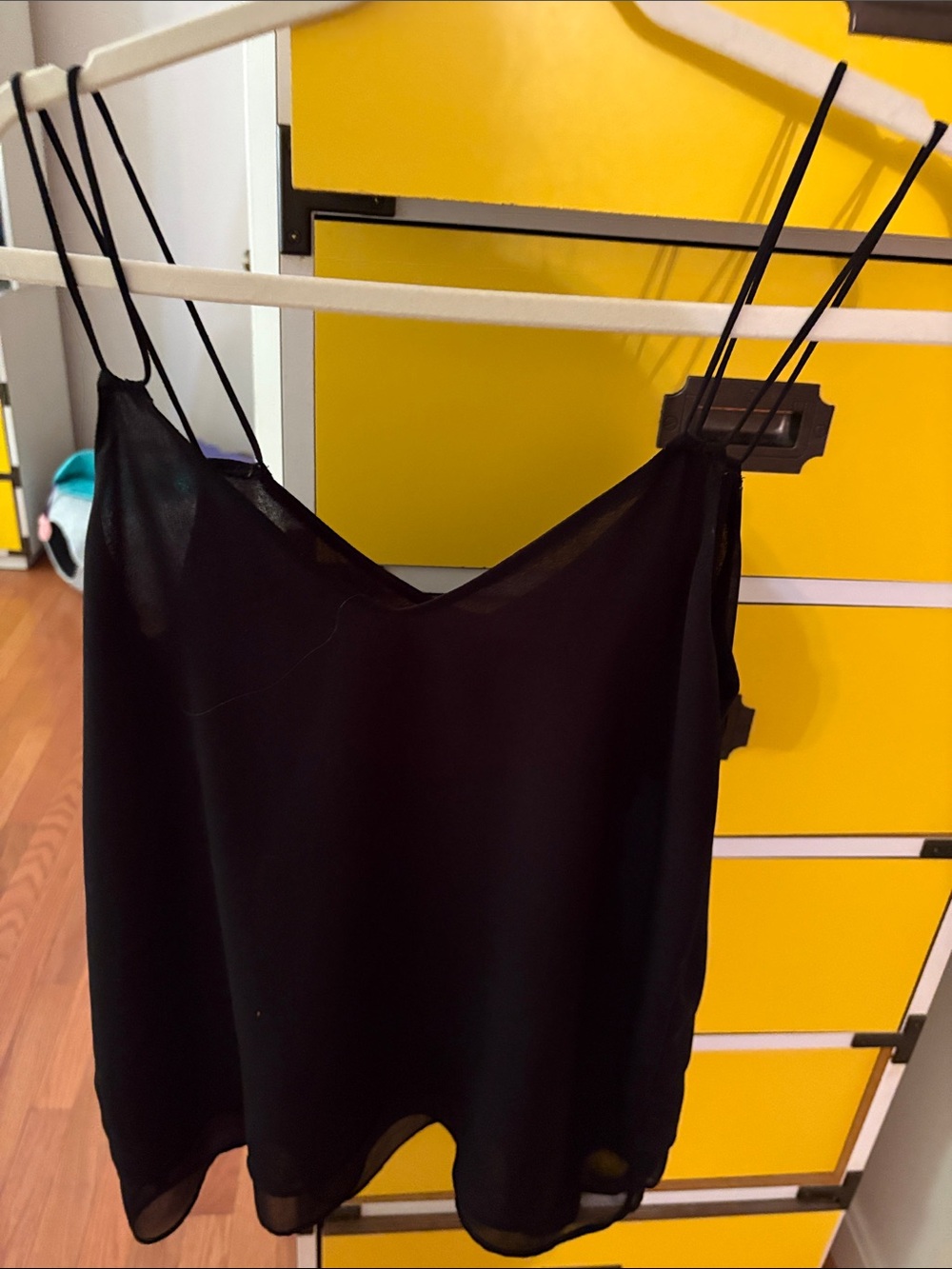 Zara Black V-Neck Satin Cami
